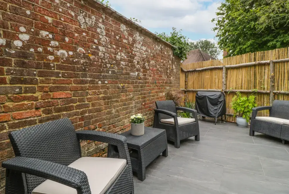 Patio area at The Coach House Romantic Retreat