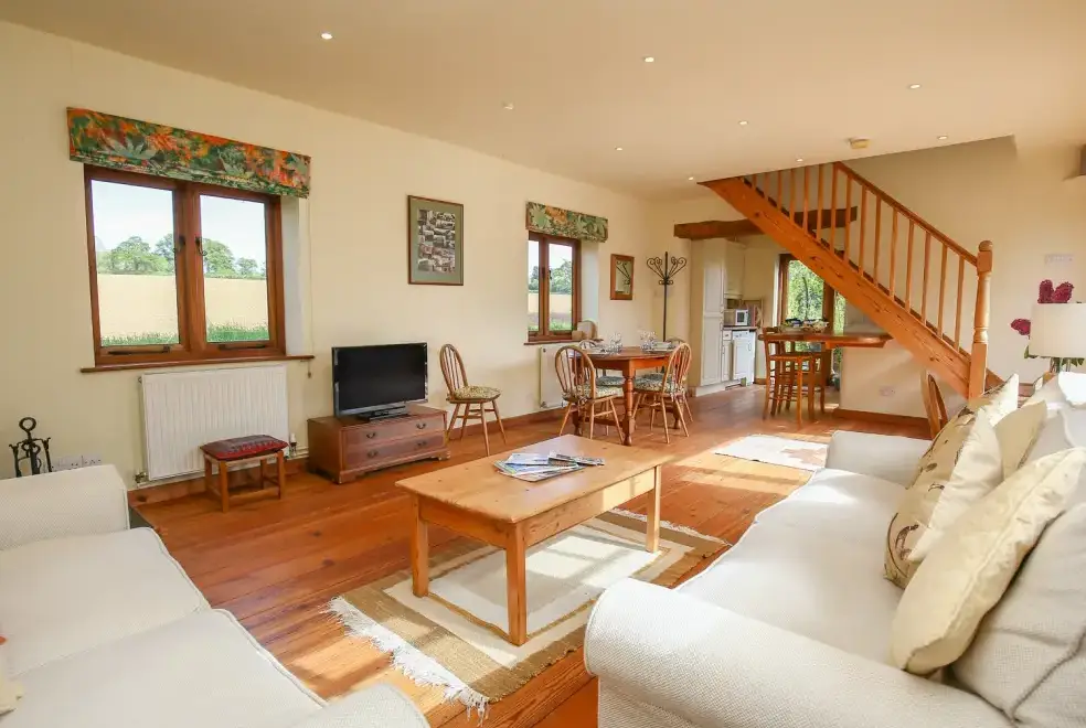 Open plan living area at The Coach House