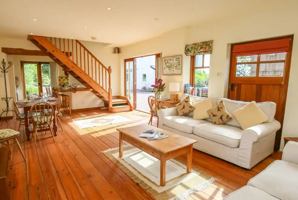 Open plan living area at The Coach House