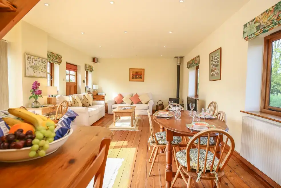 Open plan living area at The Coach House