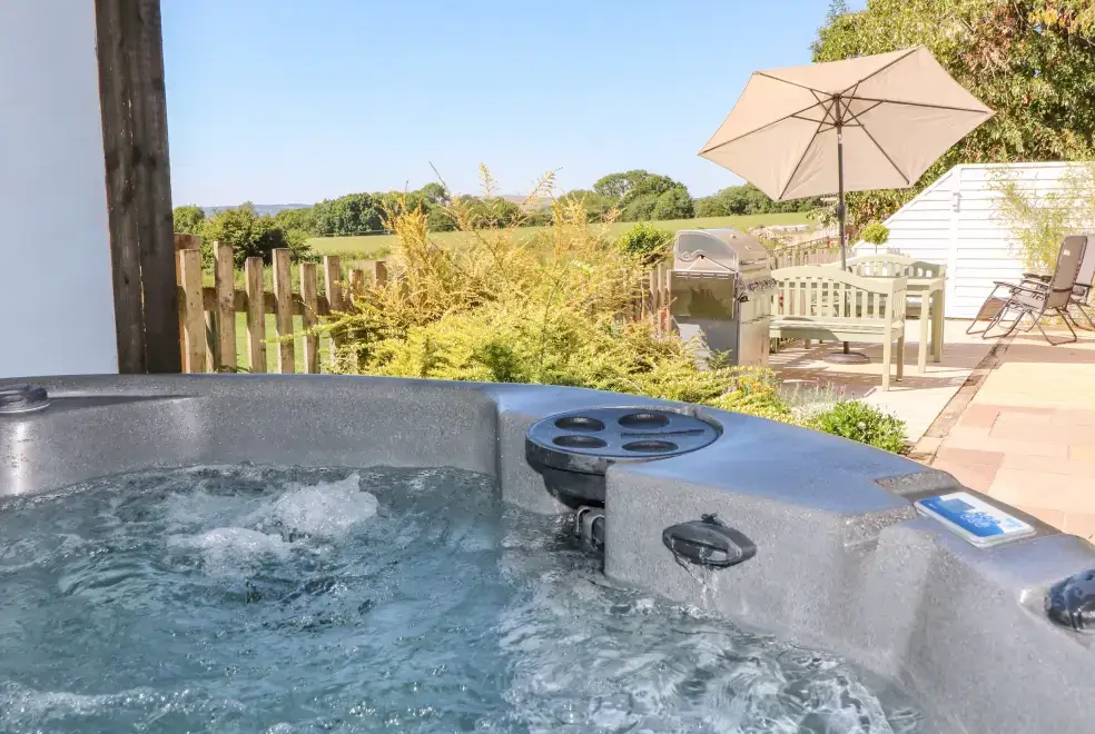 Private Hot Tub at The Coach House, Bank Top Farm