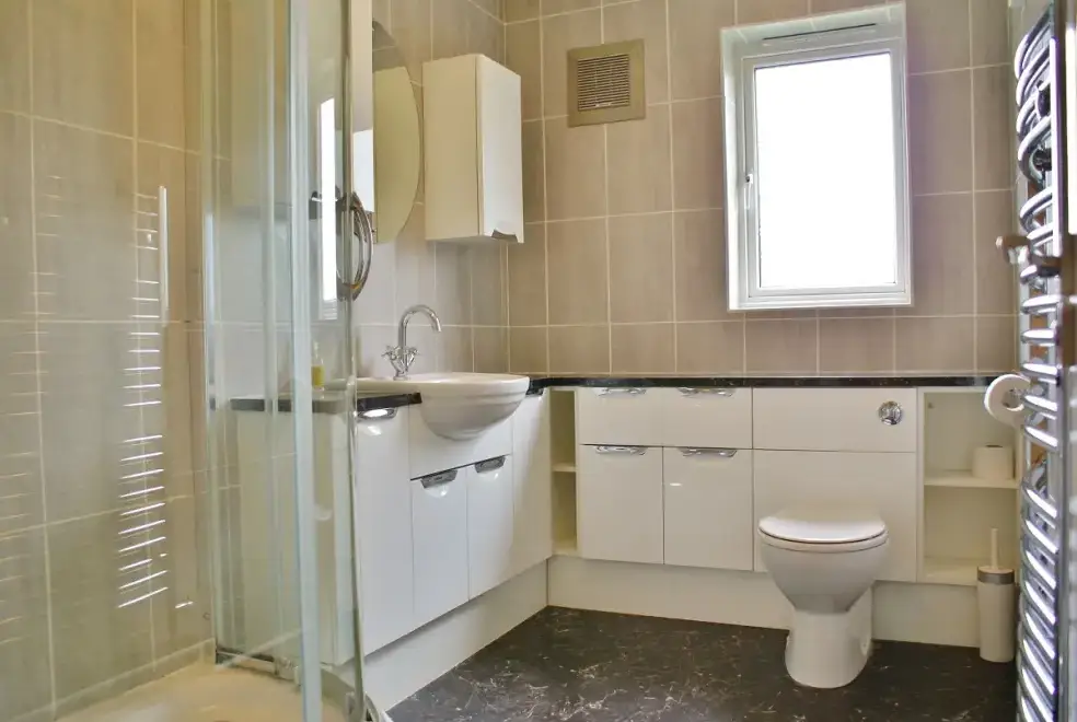 Shower room at The Cotswold Manor Lodge, Exclusive Hot-Tub, Games Barn, 70 acres of Parkland