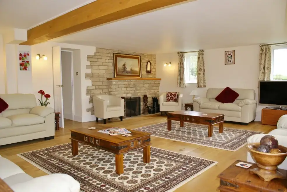 Lounge at The Cotswold Manor Lodge, Exclusive Hot-Tub, Games Barn, 70 acres of Parkland