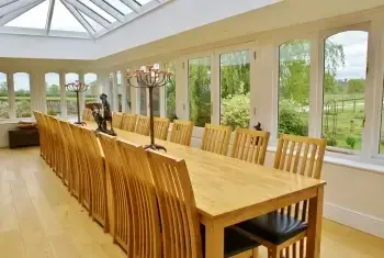 Dining room at The Cotswold Manor Lodge, Exclusive Hot-Tub, Games Barn, 70 acres of Parkland
