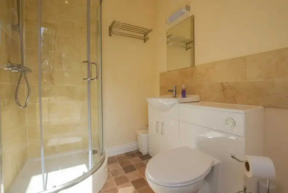 Shower room at The Cotswold Manor Vineyard, Exclusive Hot-Tub, Games/Event Barns, 70 acres of Parkland