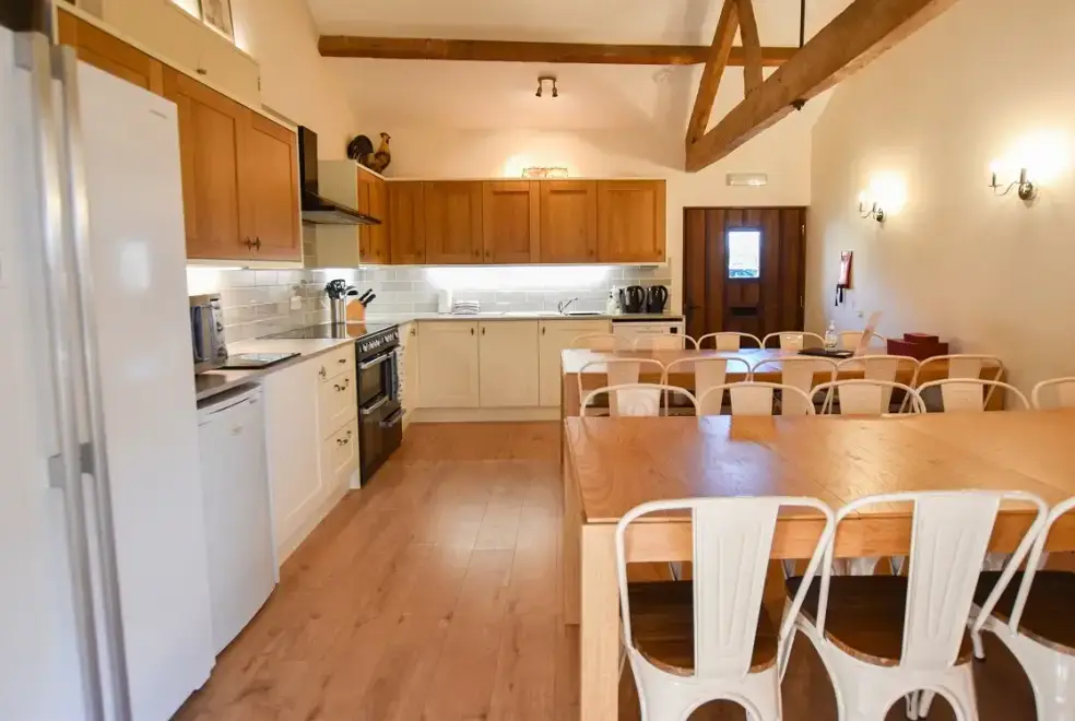 Kitchen/diner at The Cotswold Manor Grange, Exclusive Hot-Tub, Games Barn, 70 acres of Parkland