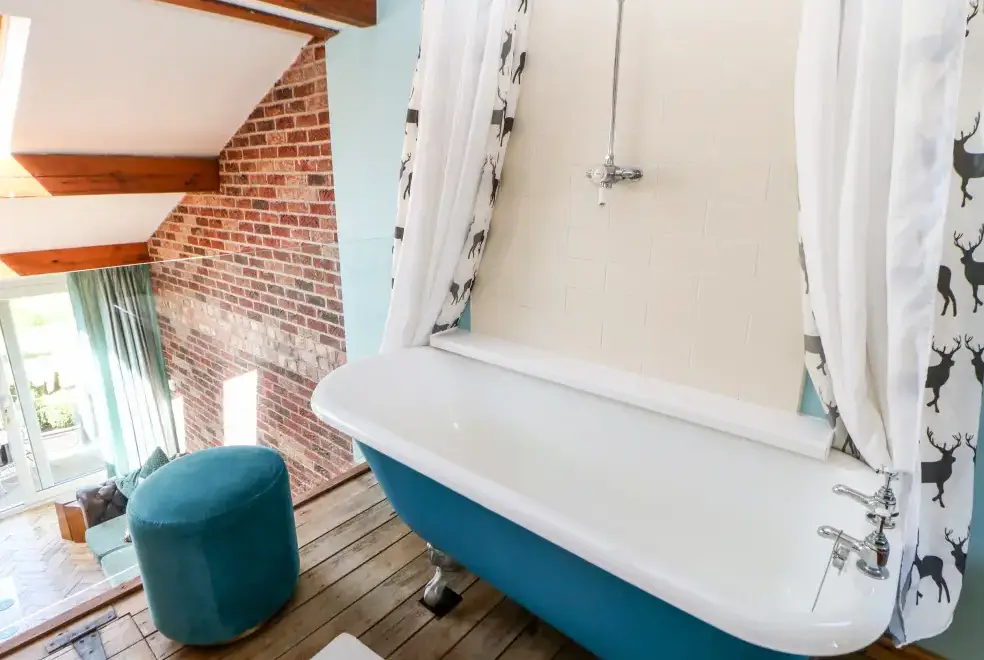 Ensuite bathroom at The Cow Byre  Countryside Cottage, Cumbria & The Lake District 