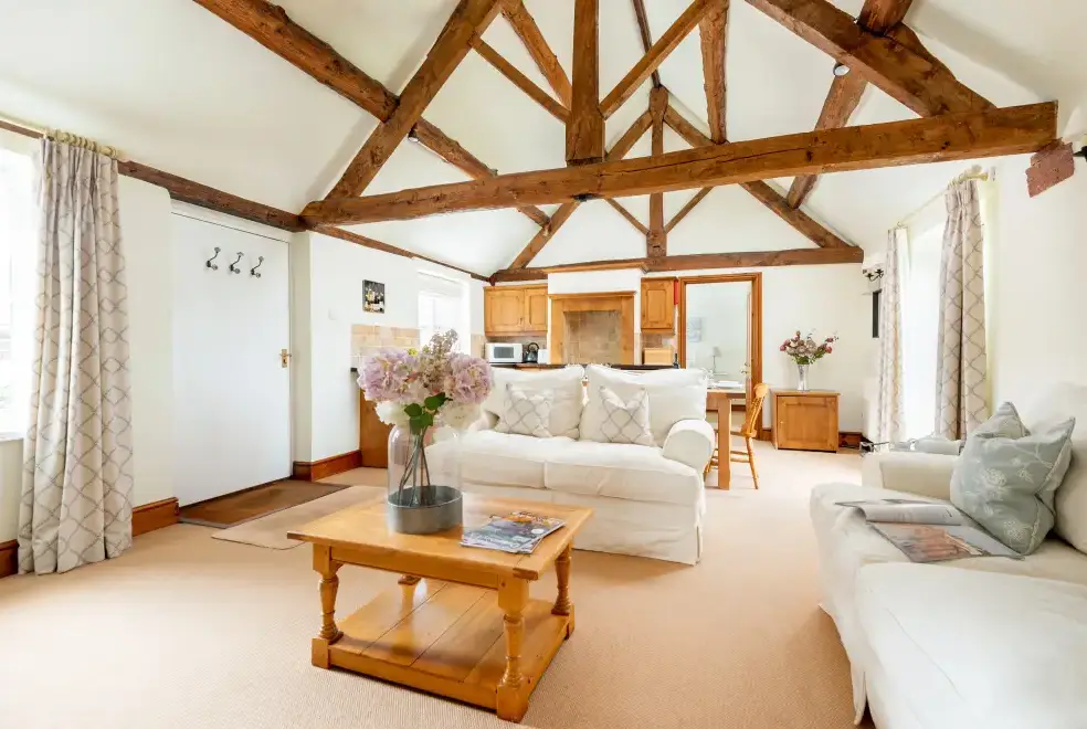 Open plan living area at The Cowshed
