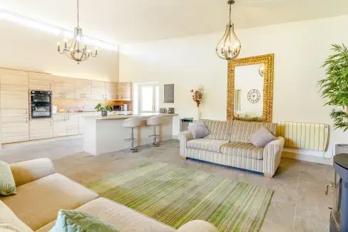 Open plan living area at The Croft, Worcestershire