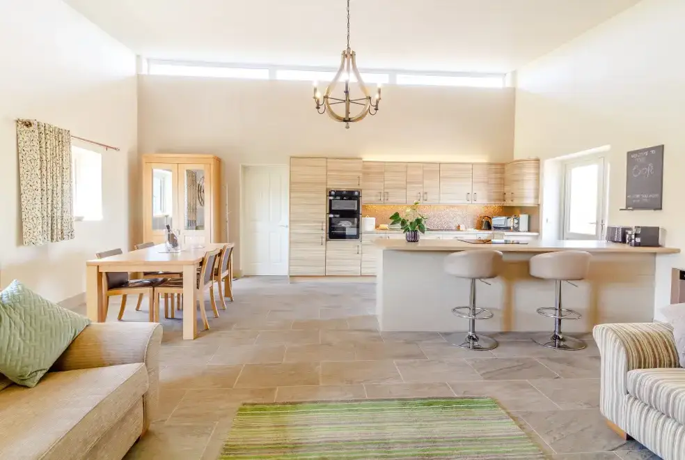 Open plan living area at The Croft