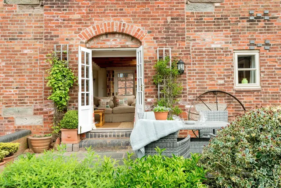 Patio area at The Farm Collection