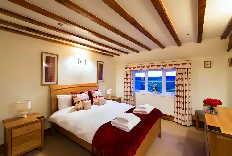 Super king-size bedroom at The Farm Collection