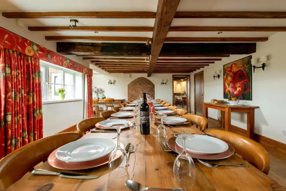 Dining room at The Farm Collection