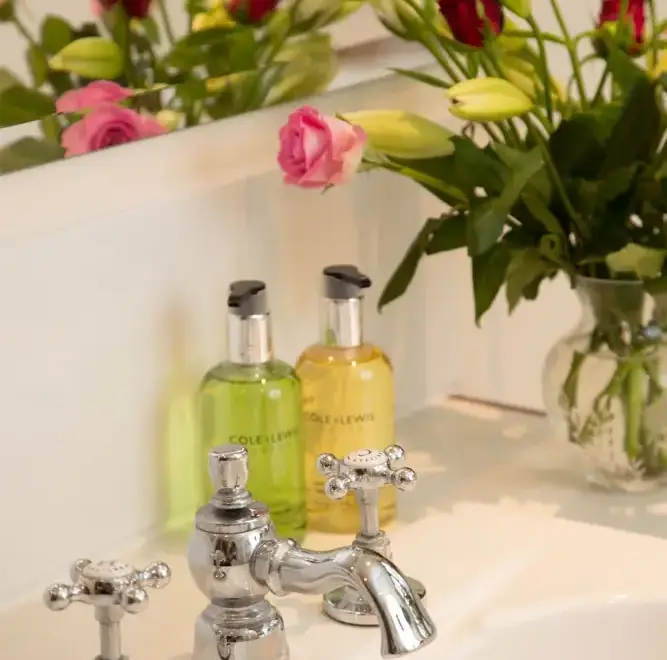 Ensuite bathroom at The Fishing Lodge