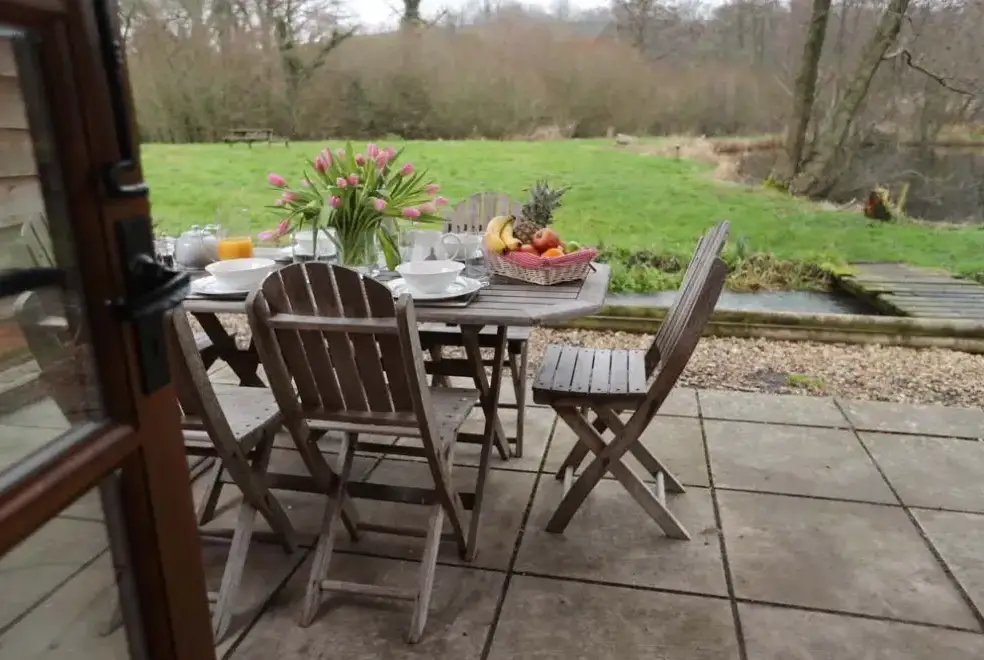 Patio area at The Fishing Lodge