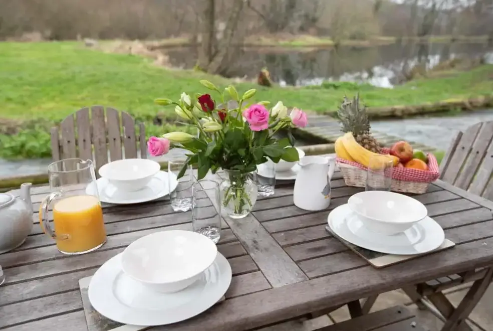 Decked area at The Fishing Lodge
