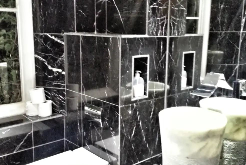 Ensuite bathroom at The Gothic Mansion