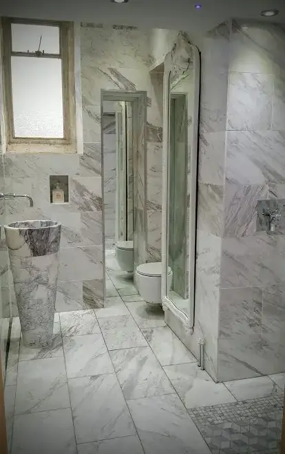 Shower room at The Gothic Mansion
