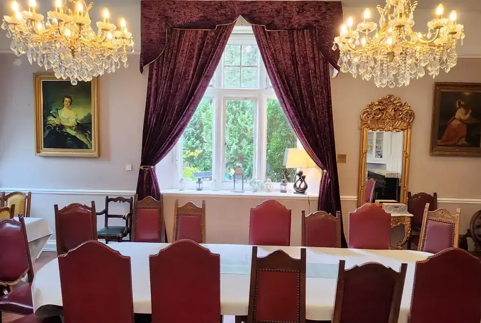 Dining room at The Gothic Mansion