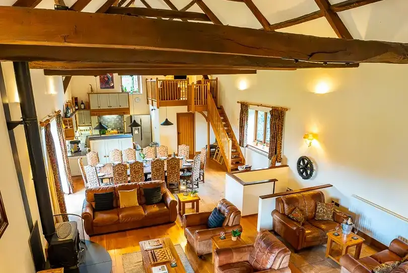 Open plan living area at The Granary