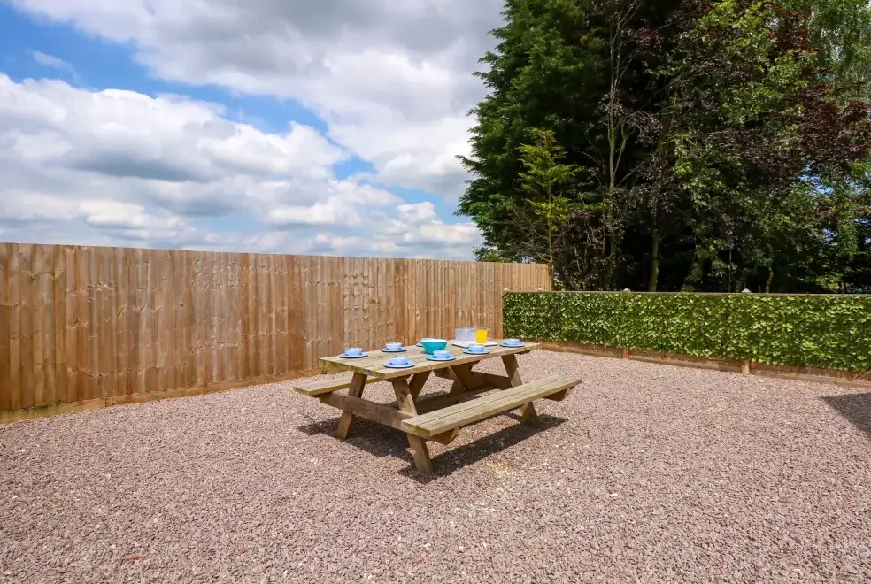 Enclosed garden at The Granary