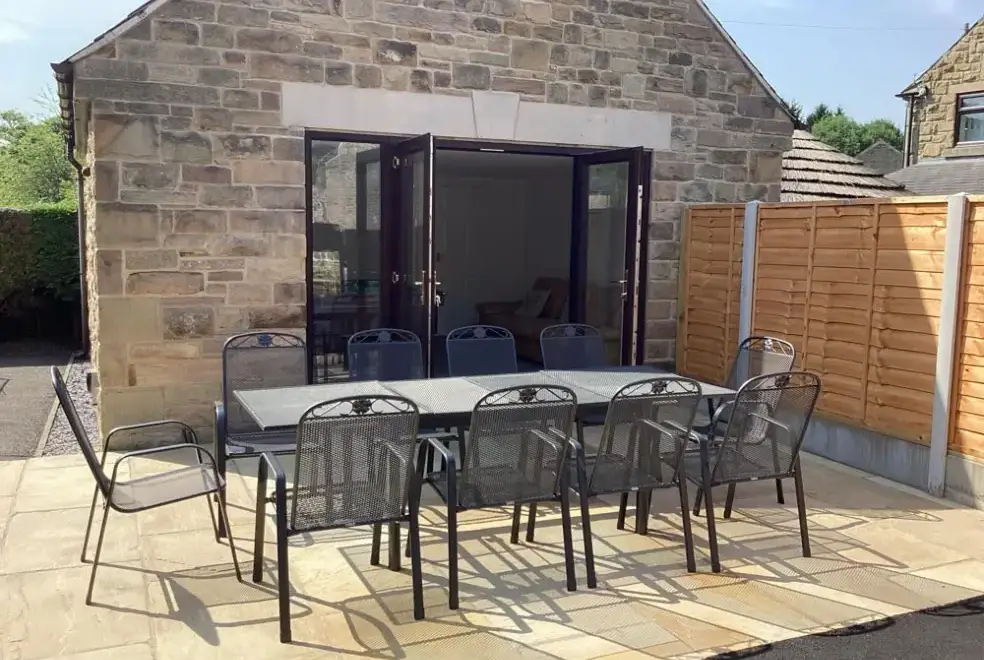 Patio area at The Haven - Luxury Sheltered Hot Tub & Games Room