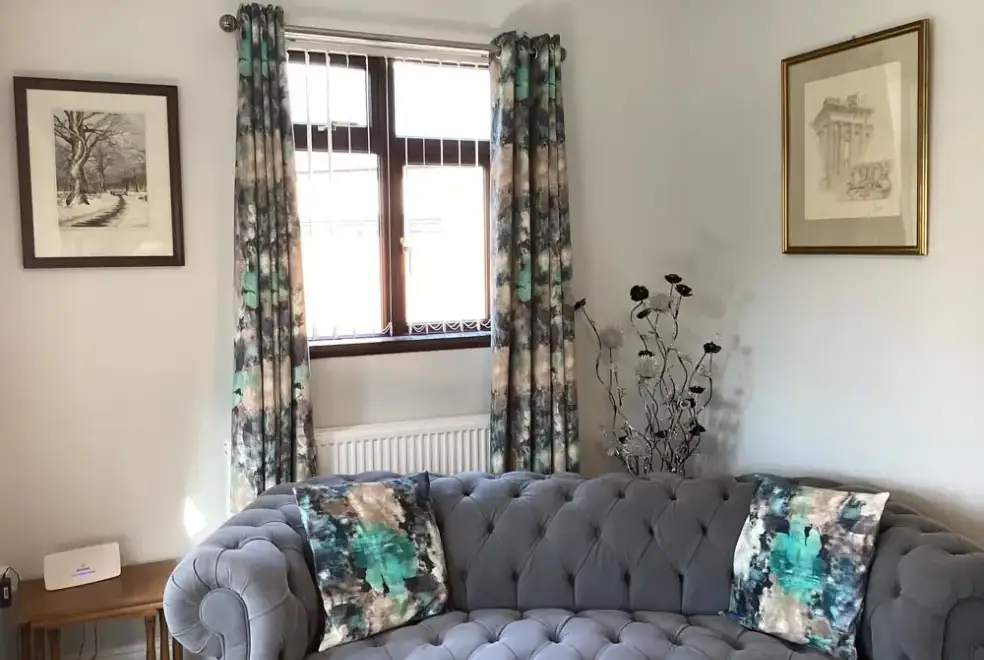 Lounge at The Haven - Luxury Sheltered Hot Tub & Games Room