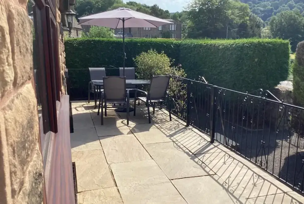 Patio area at The Haven - Luxury Sheltered Hot Tub & Games Room
