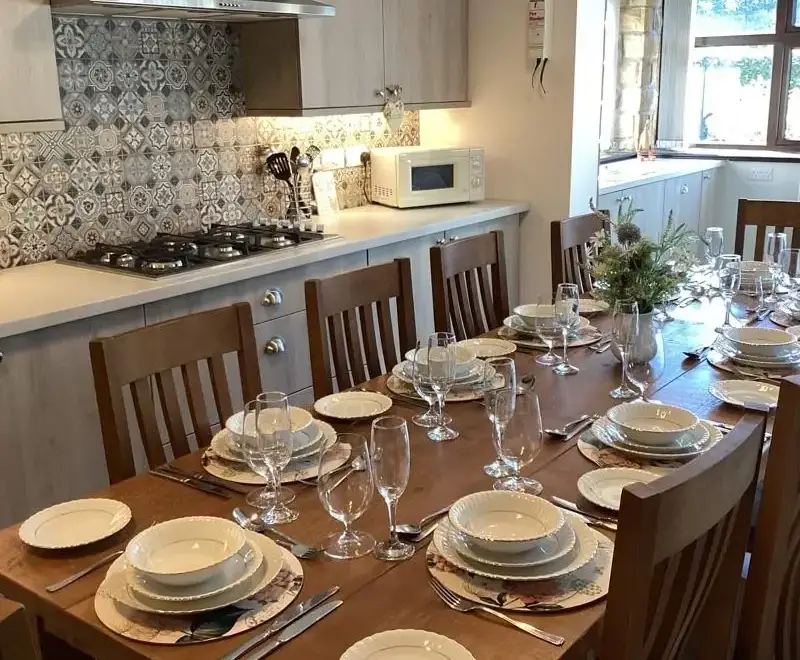 Kitchen/diner at The Haven - Luxury Sheltered Hot Tub & Games Room