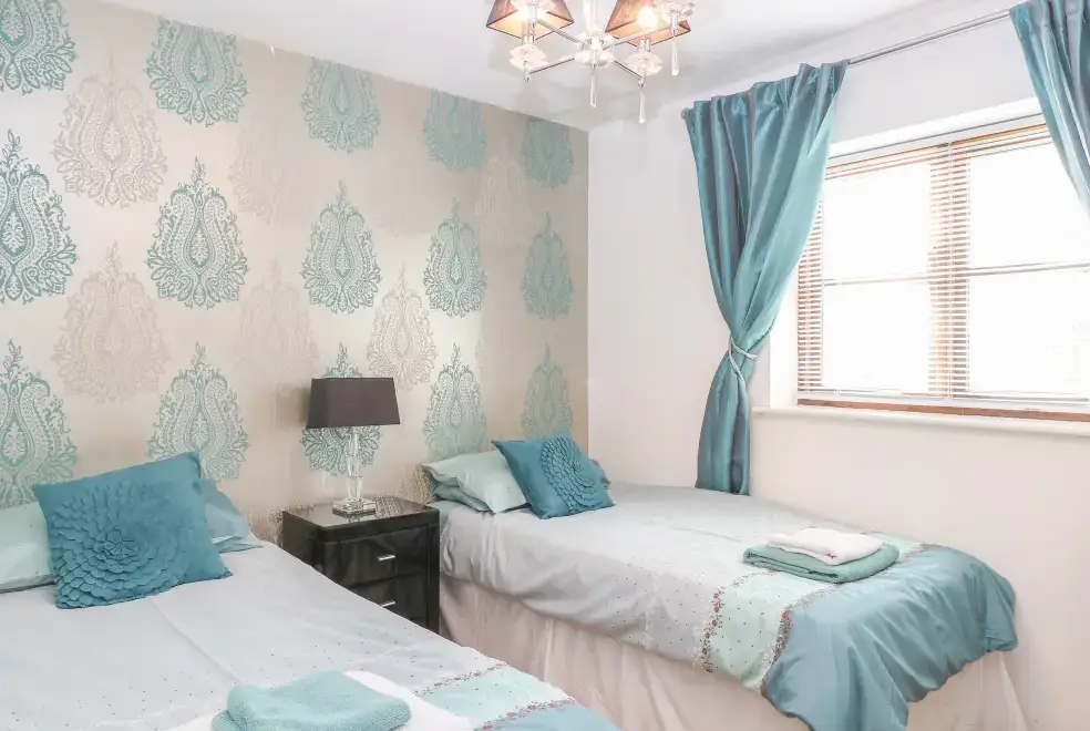 Bedroom at The Haybarn Pet-Friendly Country Cottage, Near Swaffham, East Anglia