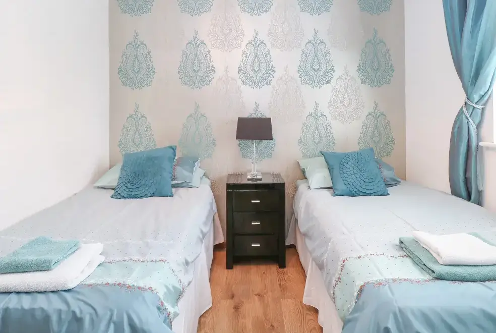 Bedroom at The Haybarn Pet-Friendly Country Cottage, Near Swaffham, East Anglia