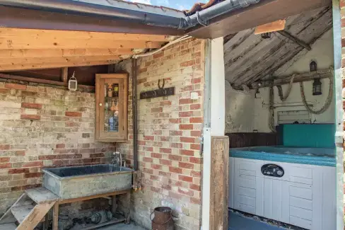 Private Hot Tub at The Hayloft, Norfolk