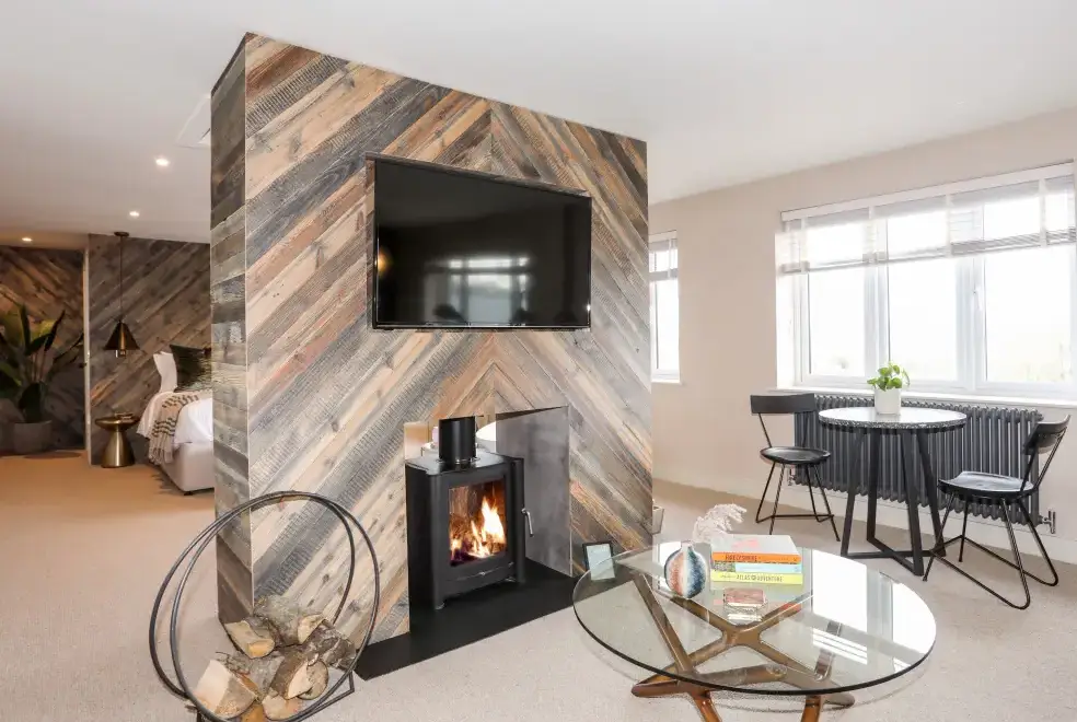 Open plan living area at The Hayloft