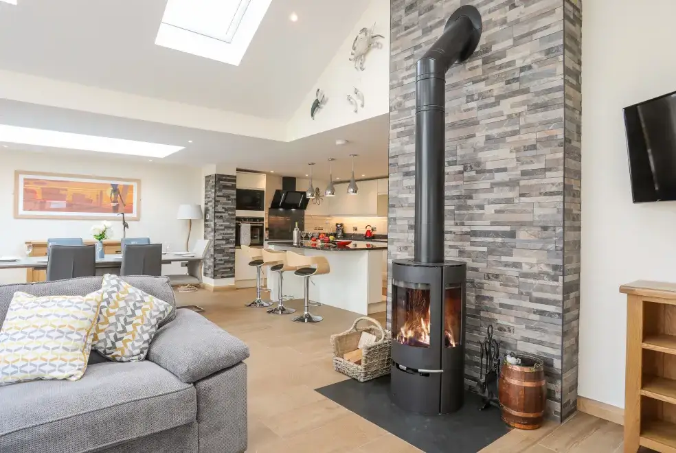 Open plan living area at The Herun