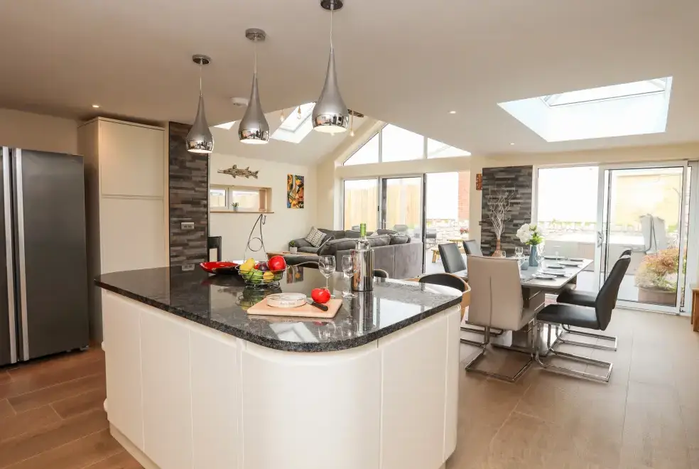 Open plan living area at The Herun