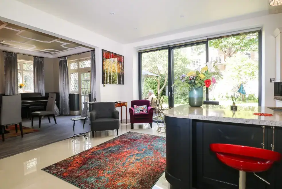 Open plan living area at The Hideaway