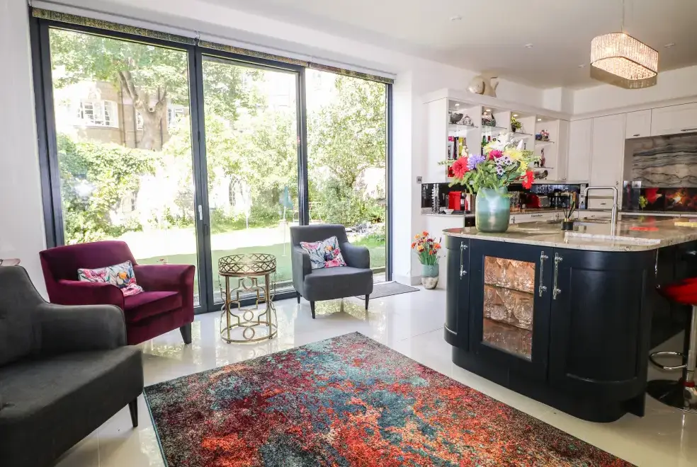 Open plan living area at The Hideaway