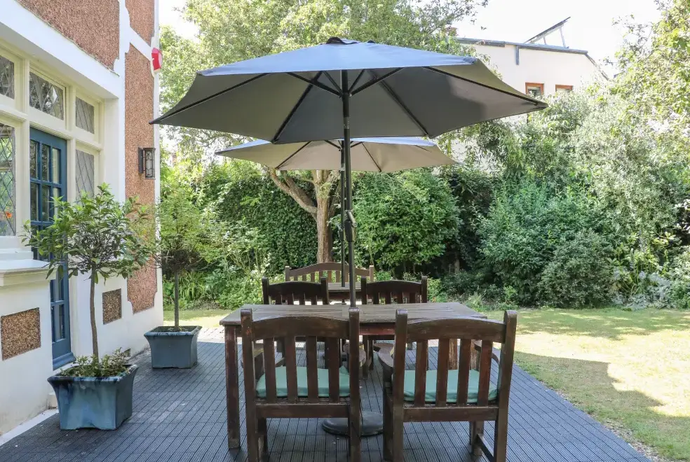 Decked area at The Hideaway