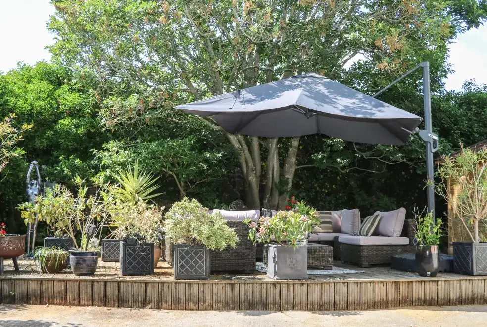 Decked area at The Hideaway