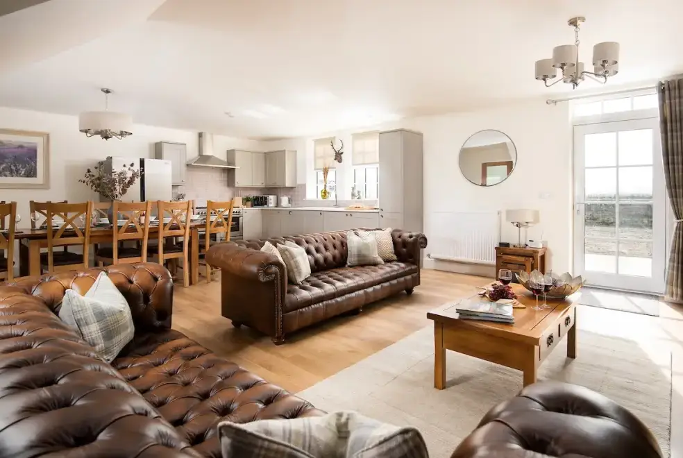 Open plan living area at The Hideaway