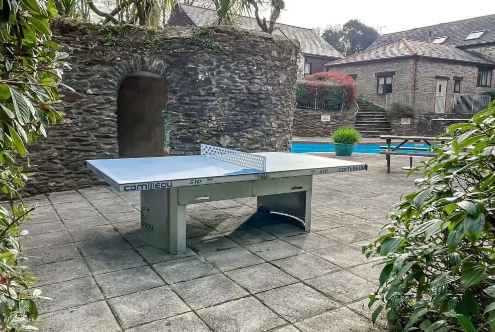 Outdoor games area at The Lawns Luxury Apartment in Devon/Beautiful South Hams