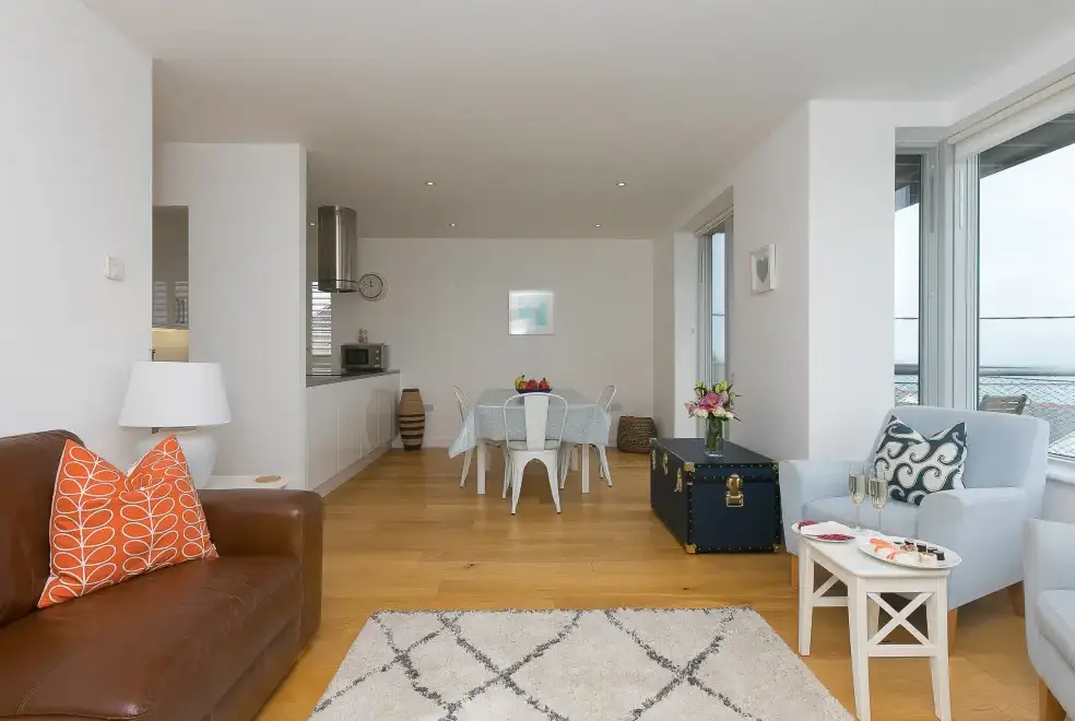 Open plan living area at The Lighthouse