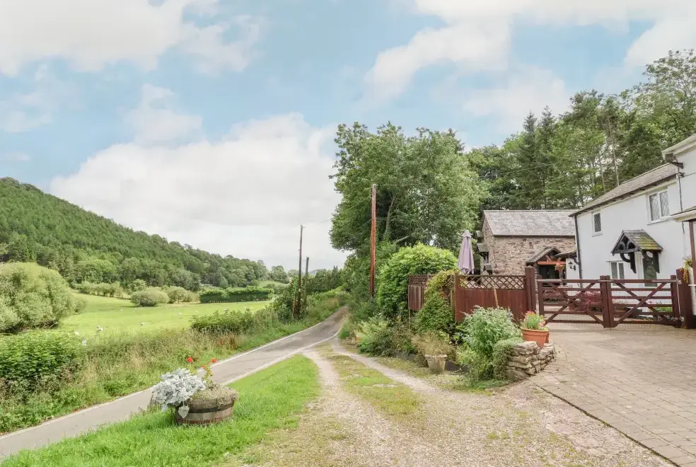 Countryside views at The Little White Cottage, North Wales 