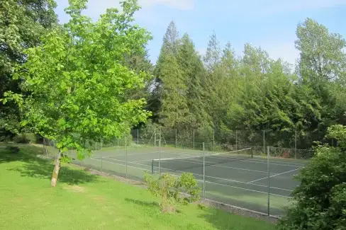 Outdoor games area at The Lodge at Colmer, Kingsbridge, Devon