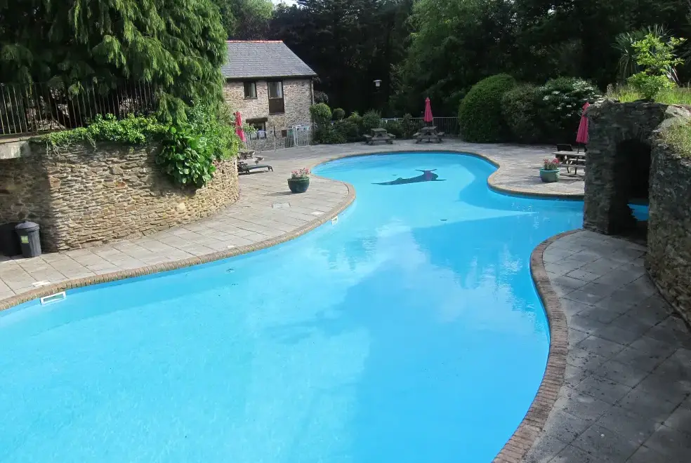 Private Swimming Pool at The Lodge at Colmer, Kingsbridge