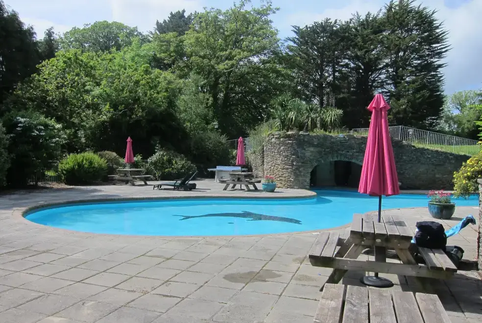 Private Swimming Pool at The Lodge at Colmer, Kingsbridge
