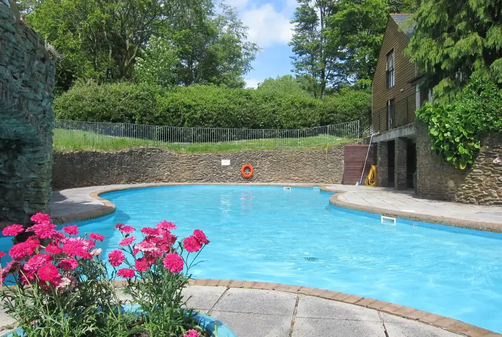 Private Swimming Pool at The Lodge at Colmer, Kingsbridge