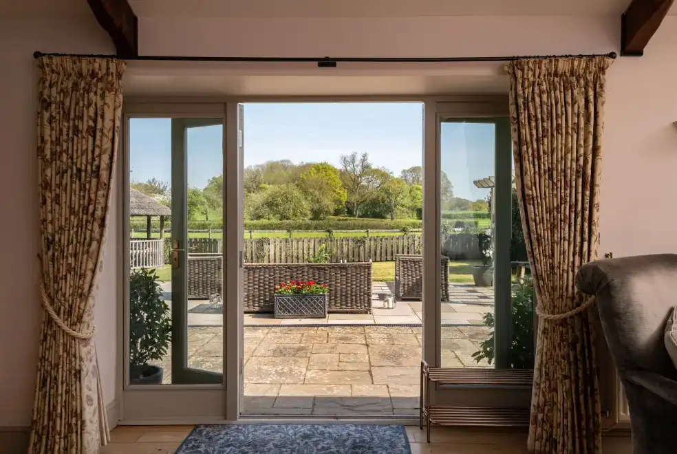 Patio area at The Long Barn