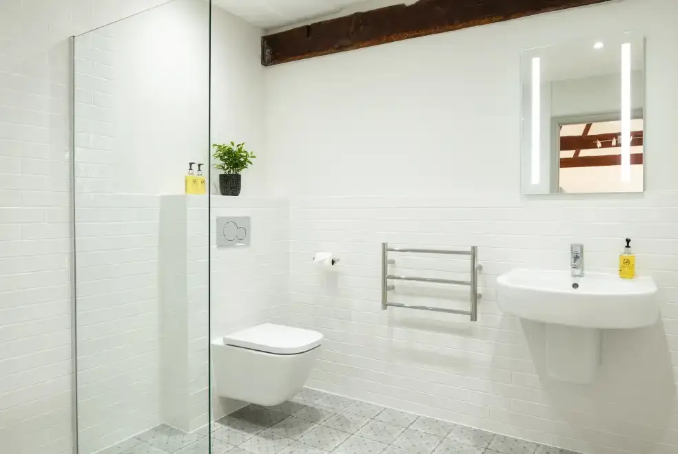Shower room at The Long Barn