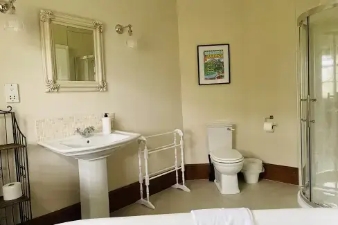 Family bathroom at The Manor House, Shropshire